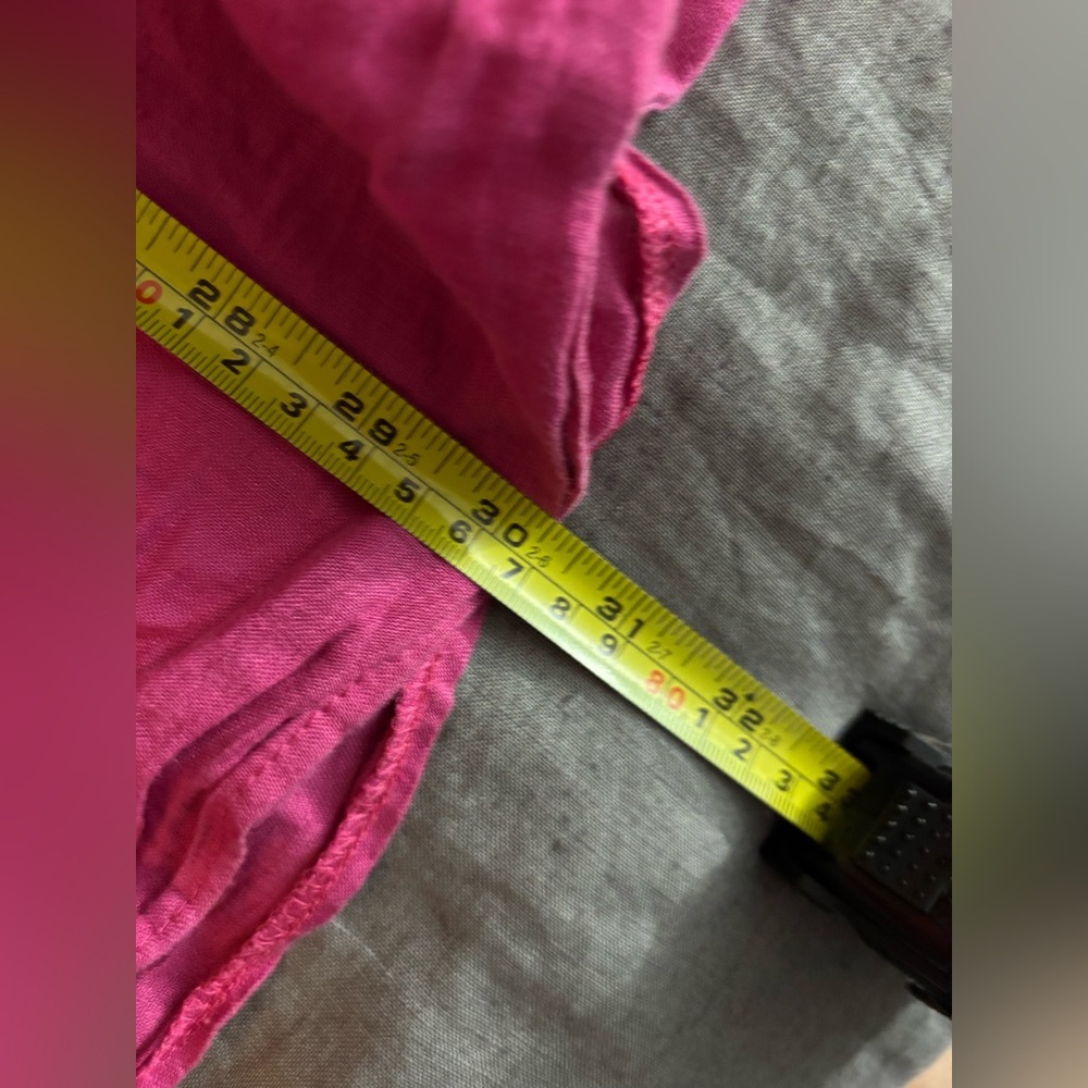 Hot pink linen dress size small - Picture 6 of 7